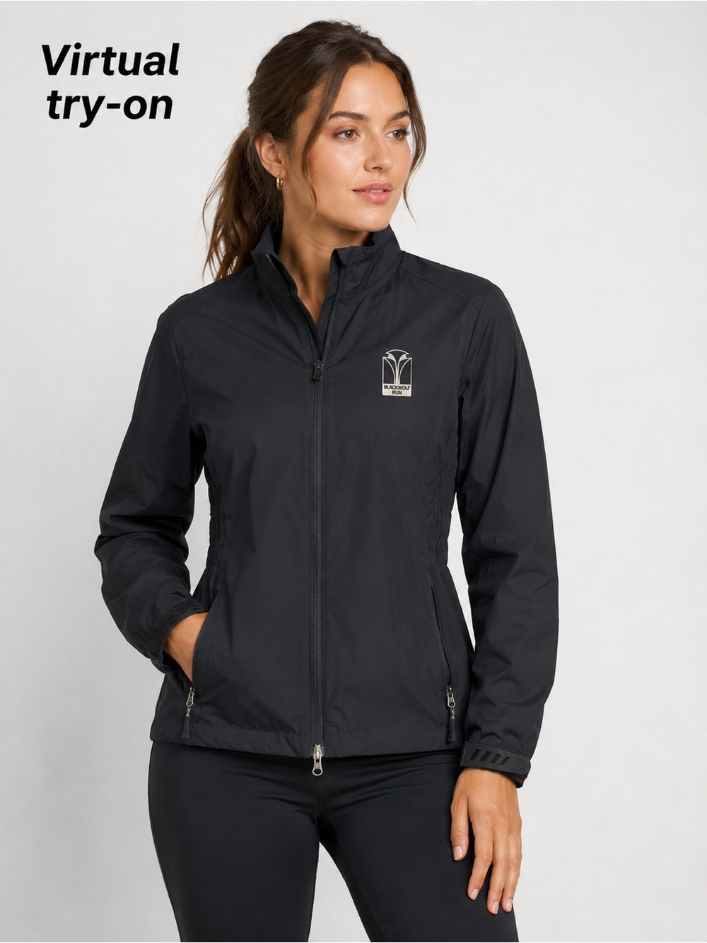 Zero Restriction Tour Series Women’s Black Full Zip Jacket Logo Size S